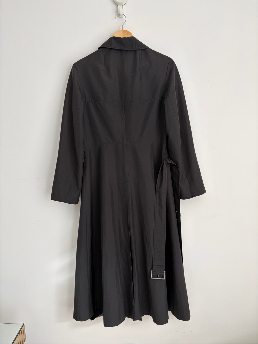 Vintage - Aquascutum Aqua 5 - Black Belted Trench Coat - Dark Academia - Size M - Picture 3 of 11